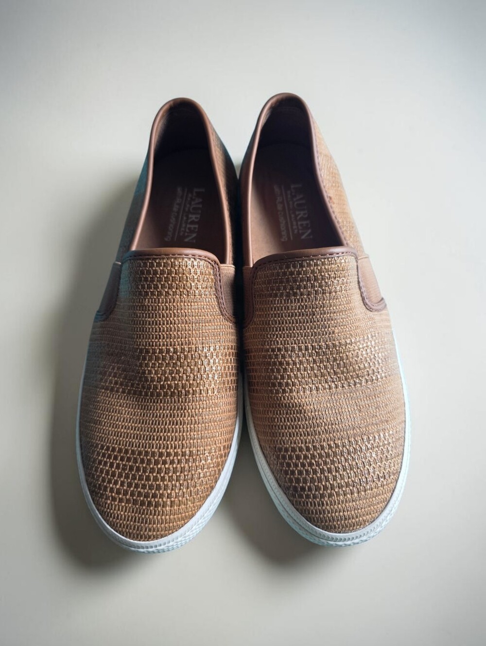 Lauren Ralph Lauren Brown Slip-On Sneakers